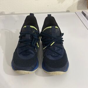 Under Armour Blue and Yellow Sneakers Lightweight Mesh
